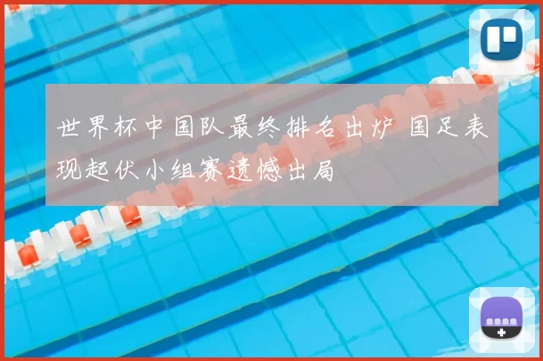 世界杯中国队最终排名出炉 国足表现起伏小组赛遗憾出局